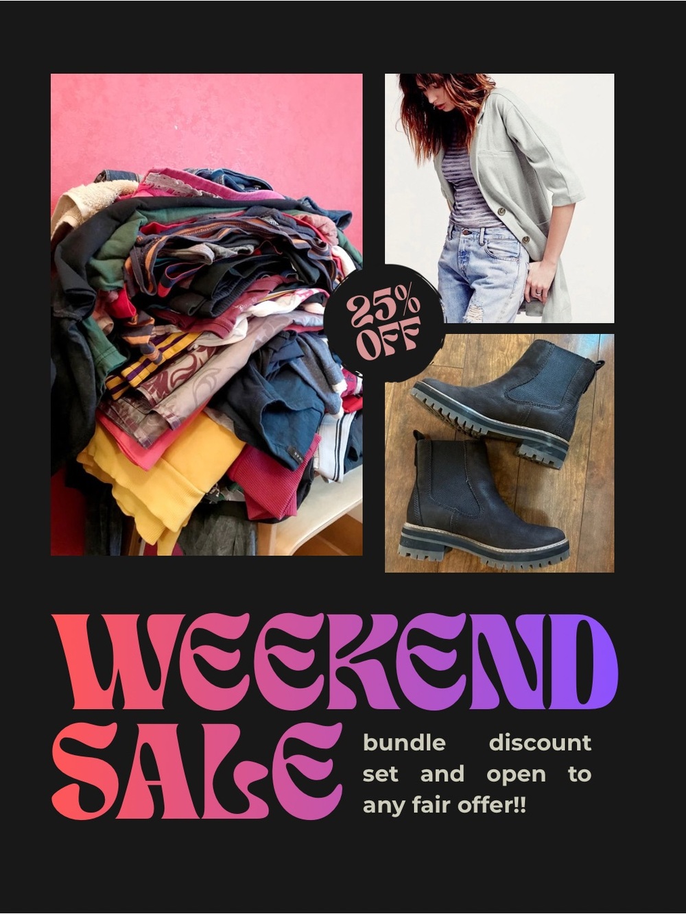 Flash Sale! All fair offers accepted this weekend!
